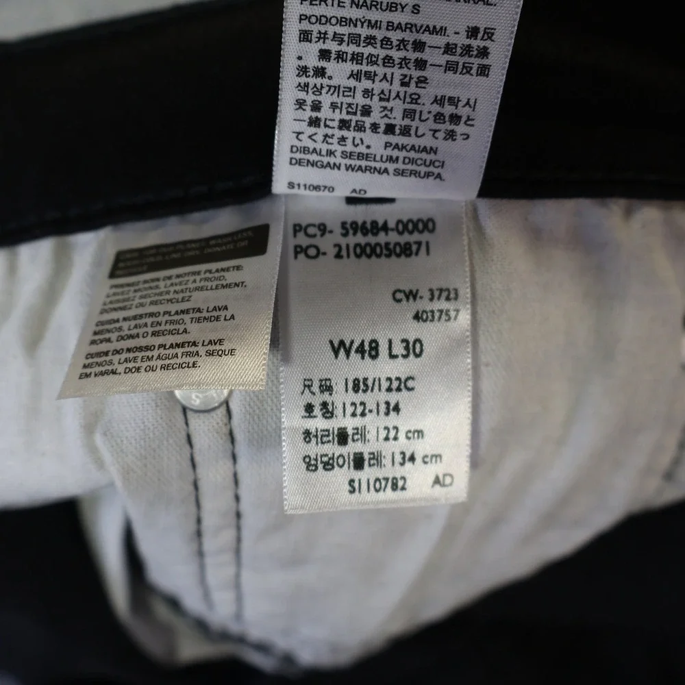 Levis 502 Taper Mens 48x30 Black Flex Stretch Denim Big‎ & Tall Jeans 59684-0000
